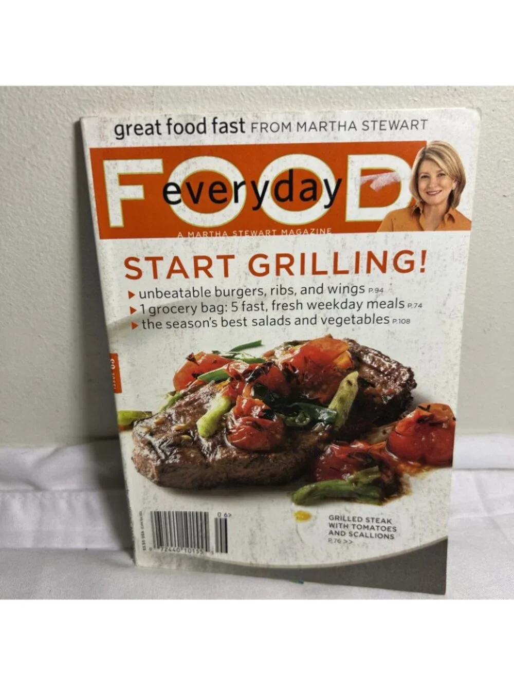 Lot of 7 Issues Martha Stewart Living Everyday Food Magazines and large Cookbook